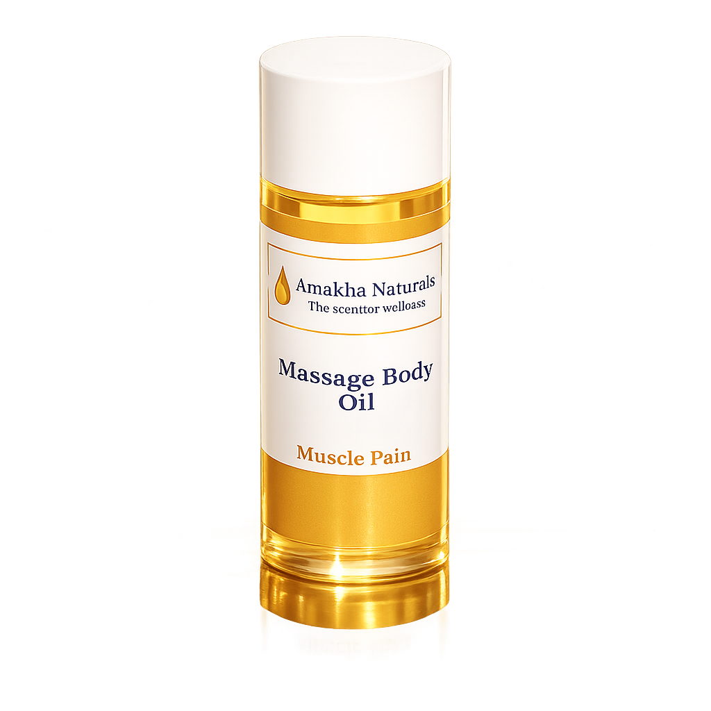 Amakha Naturals massage body oil — 150ml apothecary bottle